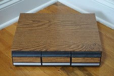 Cassette Storage faux wood grain 3 drawer holds 42 cassettes