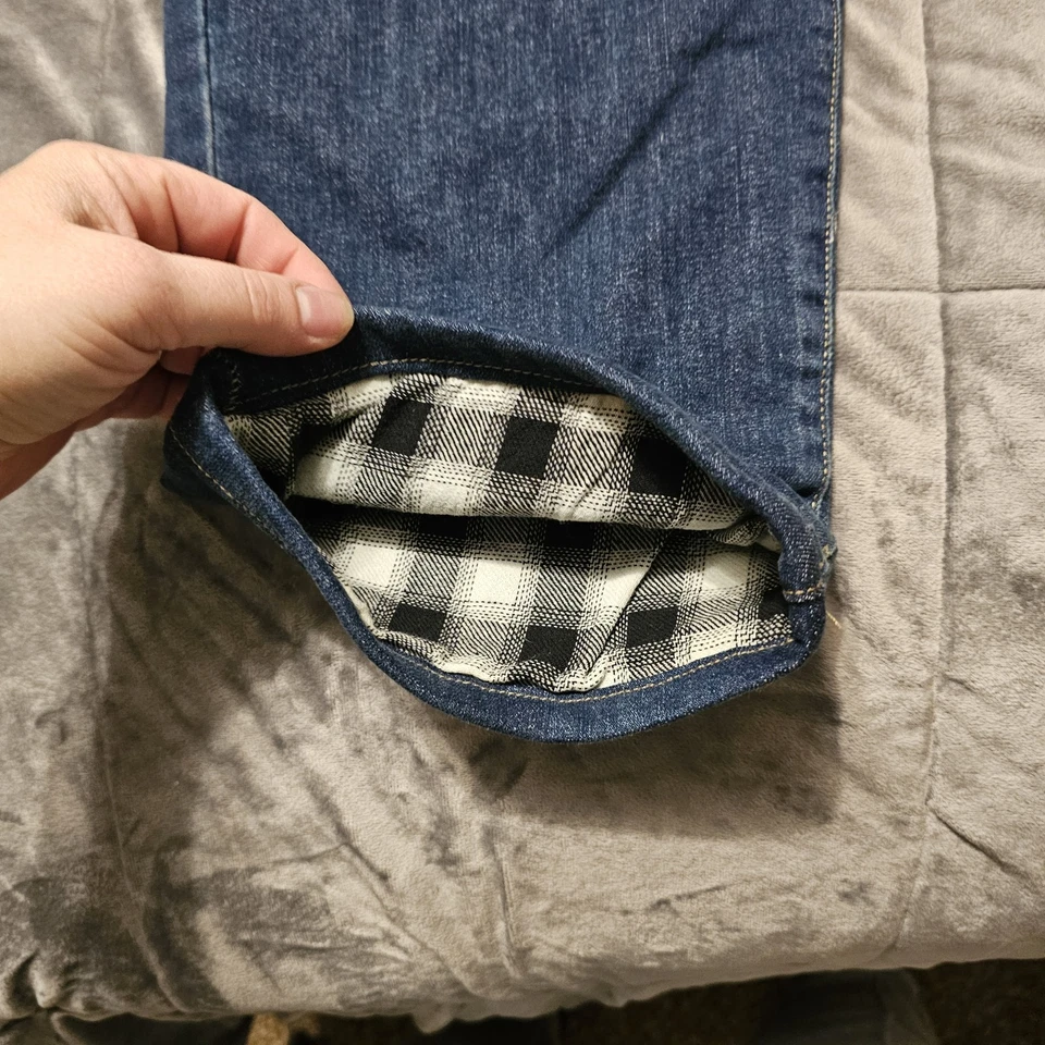 NEW Eddie Bauer Flannel Lined Jeans Womens Sz 18 Boyfriend Fit Denim NWT - Image 2 of 4