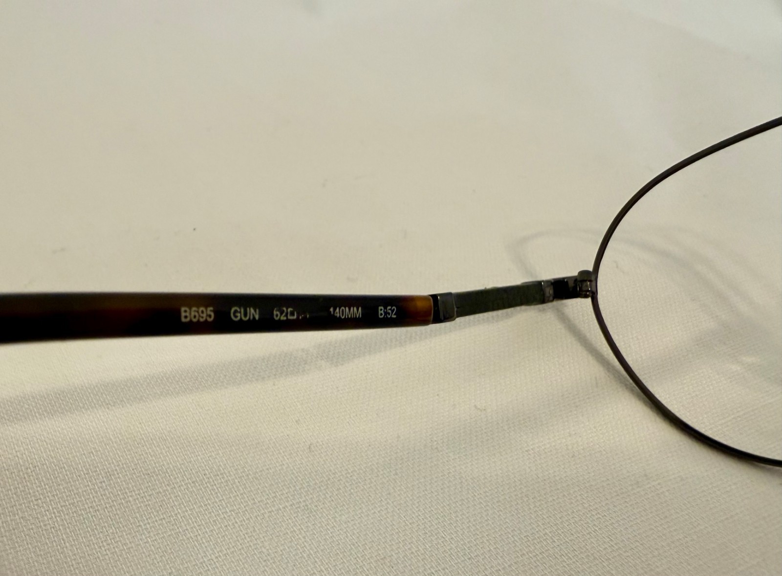Ted Baker Eyeglasses, Frames Only, B695 GUN, B:52 Metal, Gunmetal, Aviator
