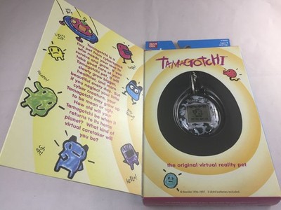TAMAGOTCHI English Version Black Speckled Virtual Pet Toy Authentic