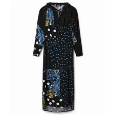 NWT Desigual by Christian LaCroix Womens Size Small Polka Dot Print Midi Dress