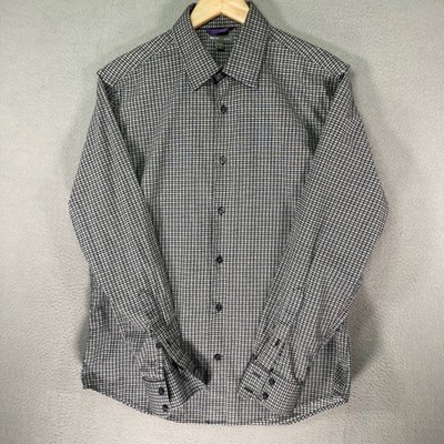 Gap Mens Button Down Shirt Medium Grid Pattern Long Sleeve Casual
