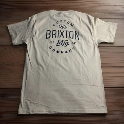 Brixton Custom Quality Mfg Company 2004 Biege SS Shirt M Standard Fit A87