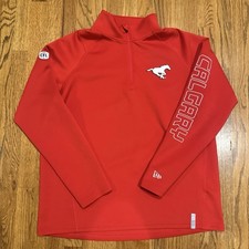 New Era Calgary Stampeders CFL Official Sideline Men's XL Quarter Zip Canada