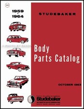 Studebaker Body Parts Book 1959 1960 1961 1962 1963 1964 Car Master Part Catalog