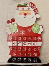 Santa Claus Themed Wooden Advent Calendar
