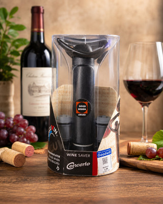 Vacu Vin Concerto Wine Saver Vacuum Pump & Stopper Set NIB Wine Preserver
