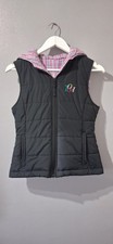 Toggi Jessie Reversible Padded Gilet Hooded Bodywarmer Black Pink Check UK 8–10
