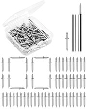 100PCS Double-Headed Skirting Nails with Sleeve Tool - Non-Marking Design