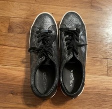 Jslide Black Sparkly Shiny Sneakers Womens Size 9