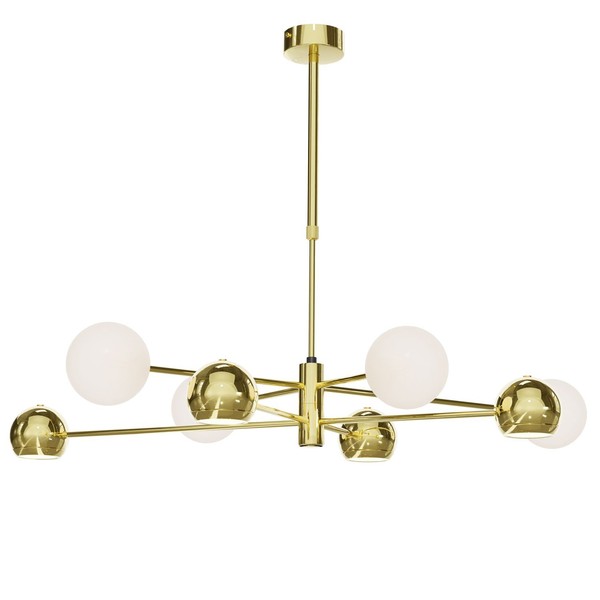 Deckenleuchte Wohnzimmer Glas Metall In Gold G9 GU10 Blendarm Deckenlampe-image