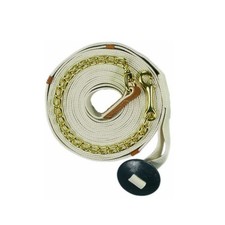 CENTAUR Cotton 35ft Web Lunge Line with Chain 402068WHT-35FT 