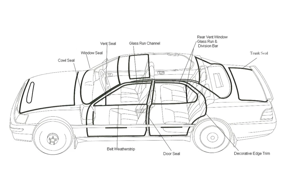 For Jeep Cherokee 1984-2001 Fairchild Liftgate Seal Foto 2 de 2