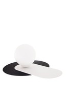 Tischleuchte Glas Schlafzimmer E27 22 Cm Schwarz Weiß Nachttisch Lampe Blendarm