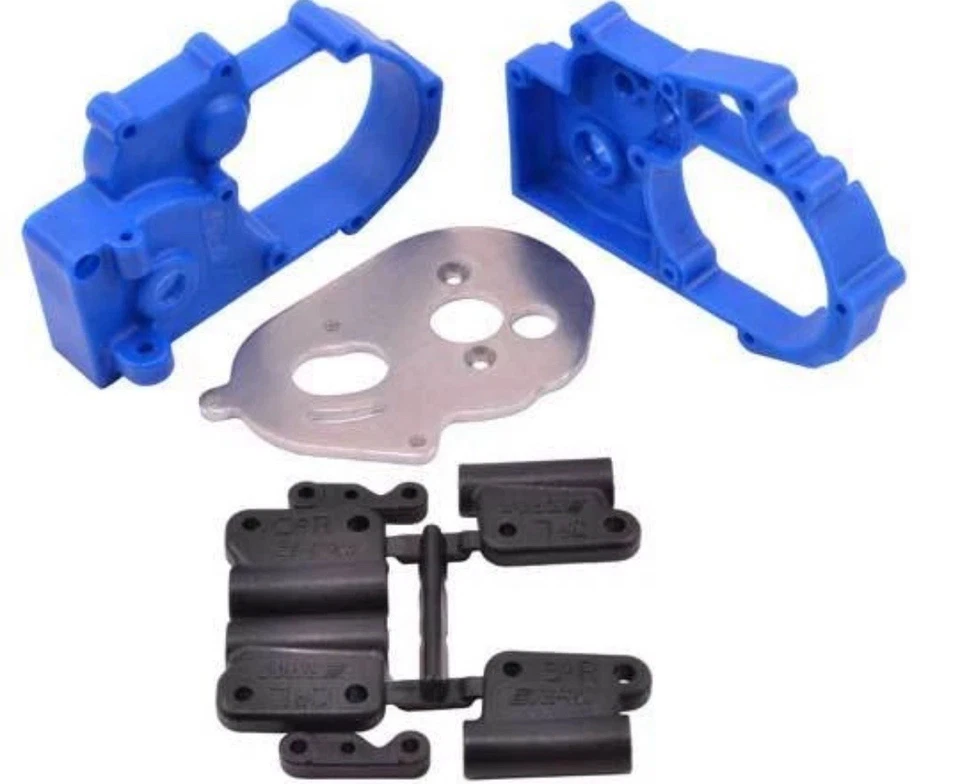 RPM 73615 Blue Gearbox & Rear Mounts for Traxxas Slash 2WD, Stampede 2WD Rustler - Image 2 of 2
