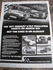 RENAULT 5/ELF CHALLENGE MARCH 6TH 1977 ADVERT FILE 62