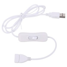 Extension Data Cable with Switch for USB LED Strips Fan Charger Laptop Desk Lamp