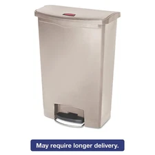 Rubbermaid Commercial Slim Jim Resin Step-On Container Front Step Style 24 gal