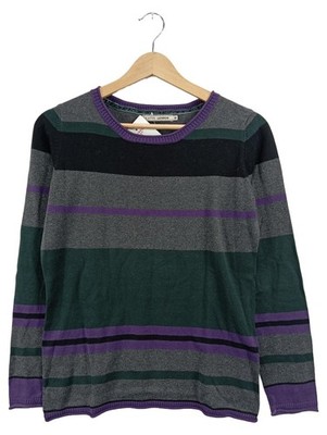 LERROS Damen Pullover Ringel Gr. 38 Lila Schwarz Grau Grün