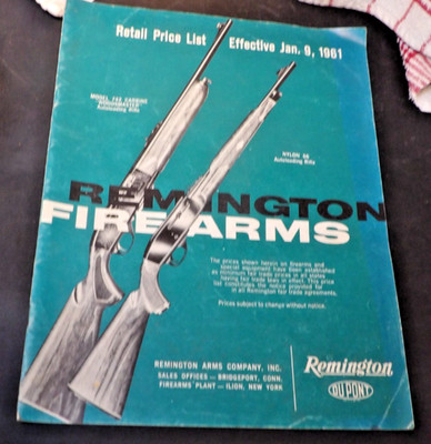 Vintage 1961 Remington Firearms Dealer Price List Catalog. 18