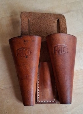 FELCO Baumscheren Doppeletui aus Leder Gartenscherenträger Rebscherenträge