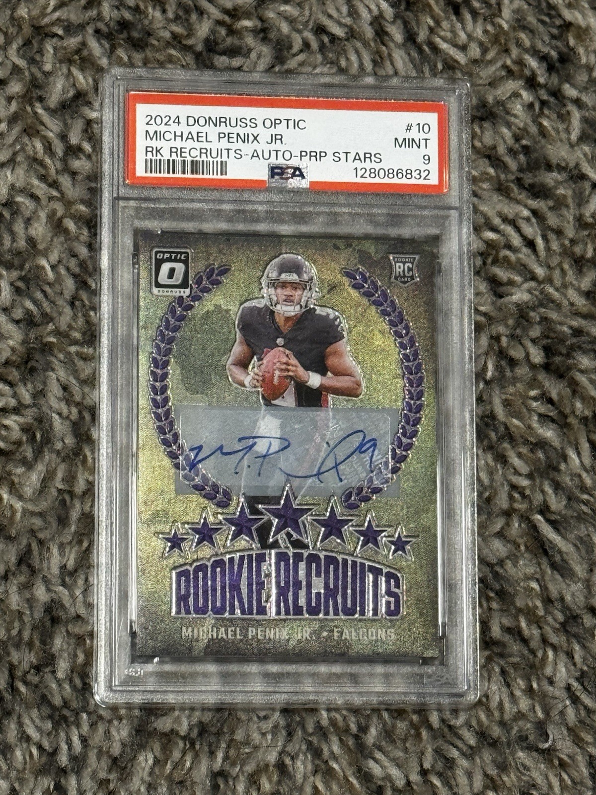 Michael Penix Panini Donruss Optic Rookie Recruits #10 Purple Stars