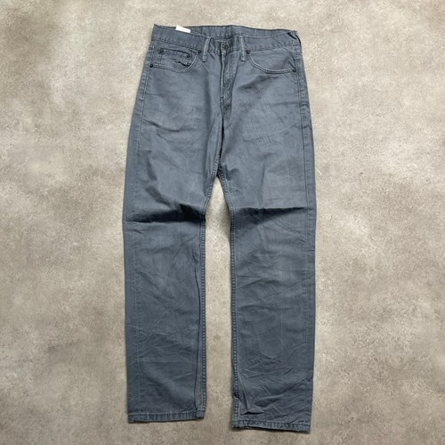 Levi's 511 Jeans Mens 32" Slim Straight Leg Cotton Chino Trousers, Grey - Picture 1 of 9