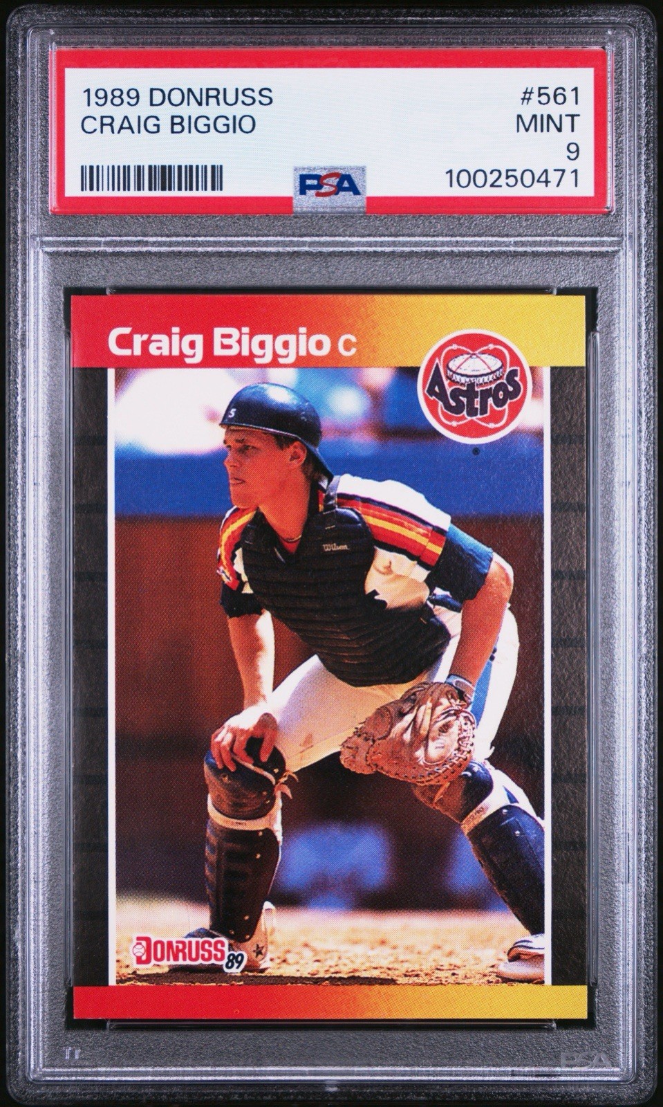 1989 Donruss Craig Biggio #561 PSA 9 RC Houston Astros HOF