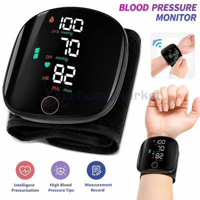 #ad Wrist Blood Pressure Monitor Automatic BP Machine Digital Cuff Heart Rate LCD $12.99