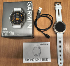 Garmin Epix Gen 2 Pro Sapphire Titanium watch with Whitestone band