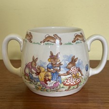 Royal Doulton 1959-1975 BUNNYKINS Pram Dolls Two-handled Cup Mug - Vintage