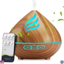 500ML Essential Oil Diffuser with Remote, LED Lights, Auto-Off, Humidifier