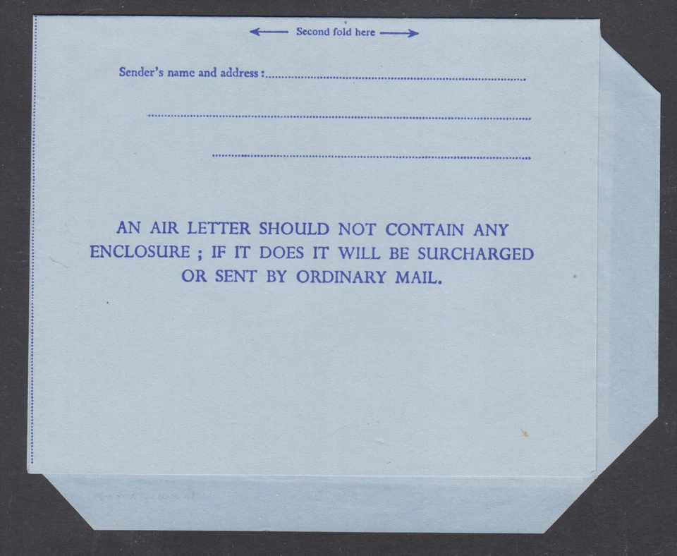Hong Kong H&G FG11 como nuevo. Aerograma QEII 1964 50c rojo, falta impresión roja, error Foto 2 de 2
