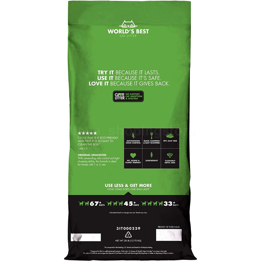 World's Best Cat Litter Original Clumping 28lb/12.7kg eBay