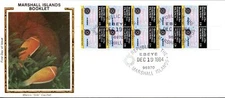 Marshall Islands FDC 1984 - 10x13c Stamps - Marshall Islands Booklet - F29912