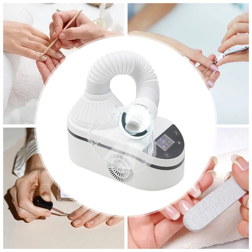 4500rpm Tabletop Nail Dust Collecting Nail Manicure Dust Cleaning Machine White