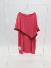 Gina Bacconi Dress Sequin Cape Pink Plus Size 24 BNWT