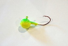 Jighead - 1 oz - Pack of 25 - Red Sickle Hook, Choose Color Made in USA #JHMS