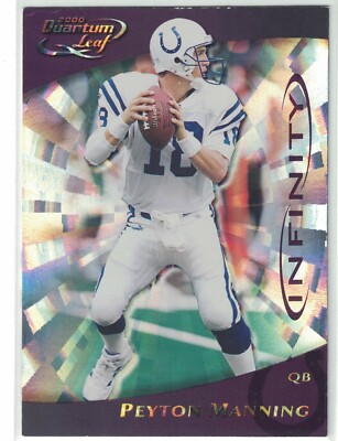 2000 Leaf Quantum Infinity Purple Peyton Manning SP Card #'d /50