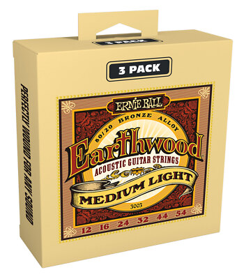 ERNIE BALL 3003 Earthwood 80/20 M/L 012-054 3Pack