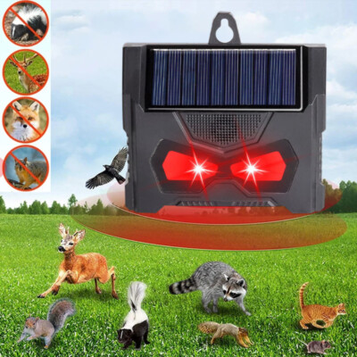 Solar Wild Animal Repeller Rat Deterrent Ultrasonic Sound Pest Repellent Control