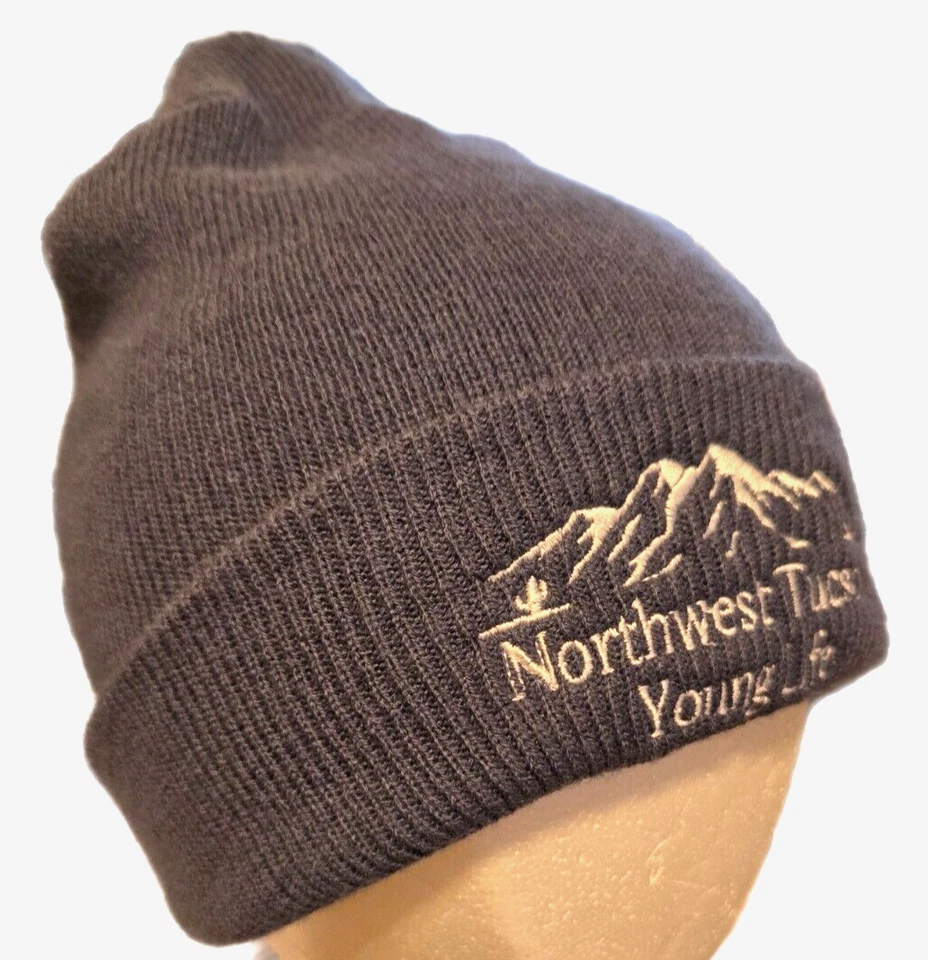 Gorro Port & Company azul marino tejido cálido con parche gráfico Foto 4 de 4