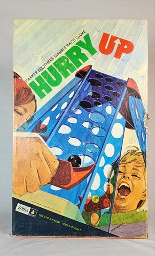 Vintage 1971 Parker Brothers HURRY UP Marble Race Game Complete Good Shape