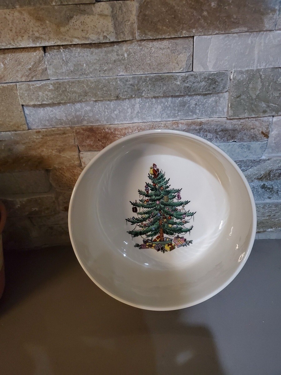 Spode Christmas Tree Ribbed Fruit Bowl Made In England Imperial Cookware Stone