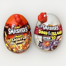 Lot Of 2 ZURU Smashers Dino Island Mystery Dinosaur Egg Slime Sand Series 3 4