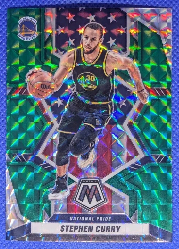 2021-22 Mosaic STEPHEN CURRY #247 National Pride Green Golden State Warriors