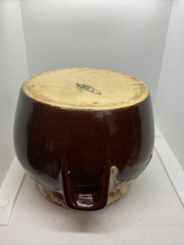 Drip Glaze Pot - Vintage Brown Stoneware Ceramic Crockery - Heavy - USA Stamp - 第 9/10 張圖片