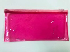 12 PCS LIGHT PINK Zipper Makeup Bag Pencil Pouch Travel Accessories Holder Clear