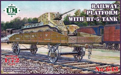 Uni Model 1/72 Uni Model Armored train platform with BT-5 tank