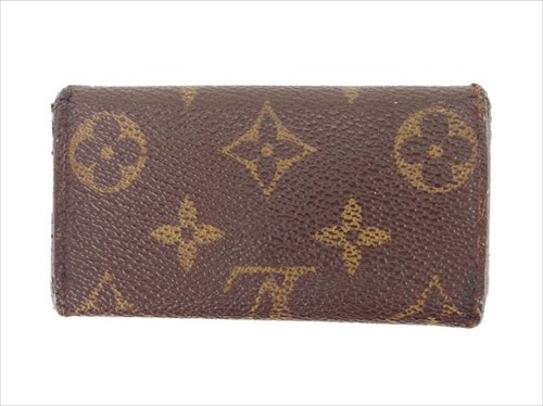 Louis Vuitton キーホルダー ブラウン レザー　322鍵付き Louis Vuitton Key case Key holder Monogram Brown Woman